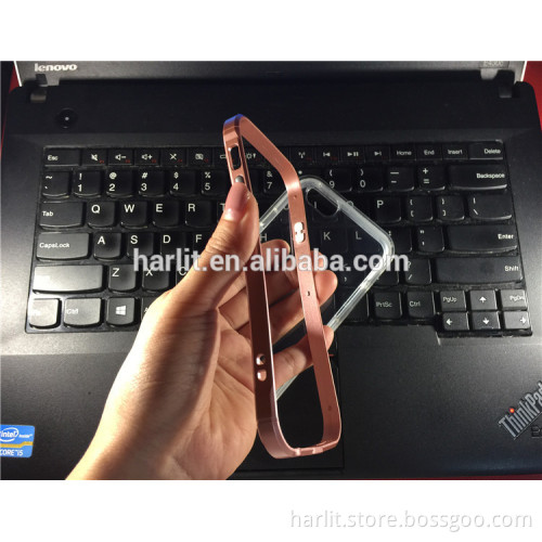 Slim PC Bumper Frame Hybrid Soft TPU Back Case For iPhone 7 Hard PC Bumper TPU Hybrid Back Case